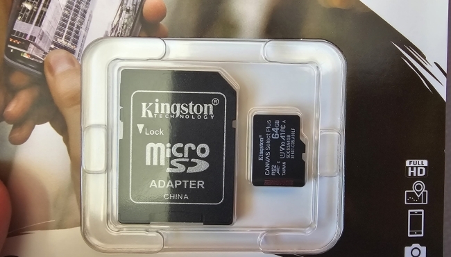 MicroSD con Adattatore Kingston da 64 Giga